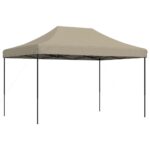 Tente de réception pliable escamotable taupe 410x279x315 cm – Image 3