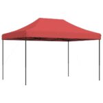 Tente de réception pliable escamotable bordeaux 410x279x315 cm – Image 3