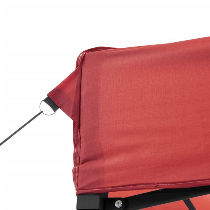 Tente de réception pliable escamotable bordeaux 410x279x315 cm – Image 5