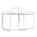 Tente de réception pliable escamotable bordeaux 410x279x315 cm – Image 7