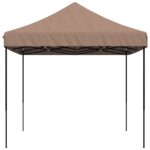 Tente de réception pliable escamotable marron 410x279x315 cm – Image 2