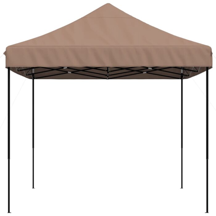 Tente de réception pliable escamotable marron 410x279x315 cm – Image 2