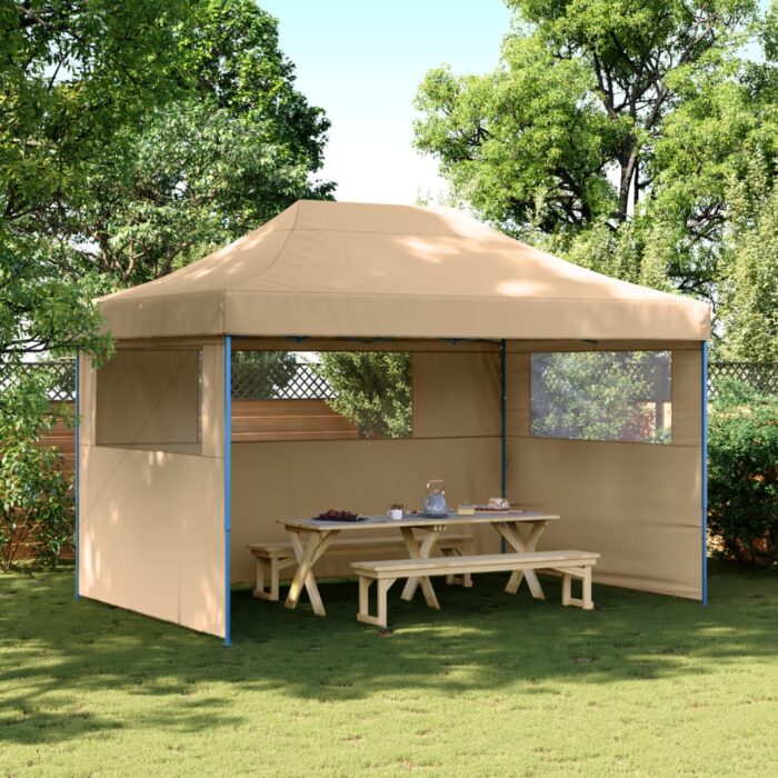 Tente de réception pliable escamotable avec 3 parois latérales – Image 1