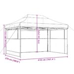 Tente de réception pliable escamotable avec 3 parois latérales – Image 7