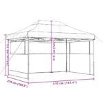 Tente de réception pliable escamotable avec 3 parois latérales – Image 7