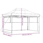Tente de réception pliable escamotable avec 3 parois latérales – Image 7