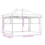 Tente de réception pliable escamotable avec 3 parois latérales – Image 7