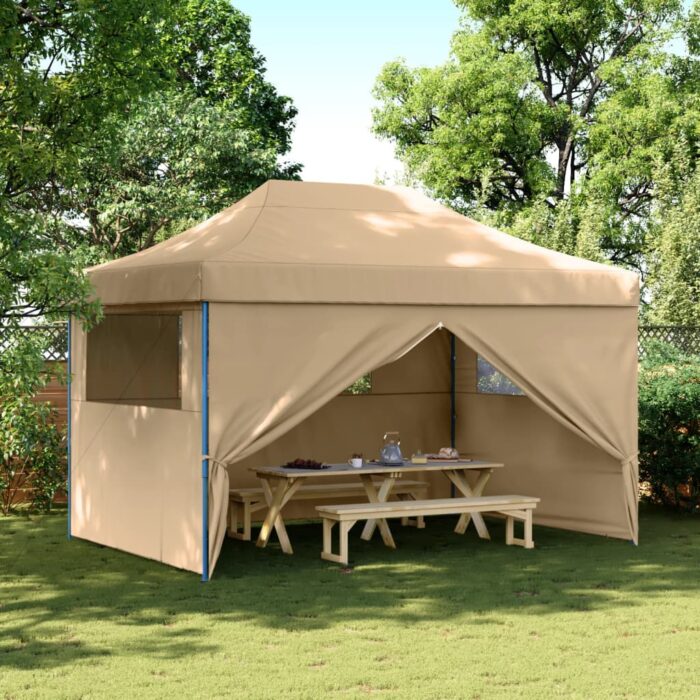 Tente de réception pliable escamotable avec 4 parois latérales – Image 1