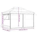 Tente de réception pliable escamotable avec 4 parois latérales – Image 8