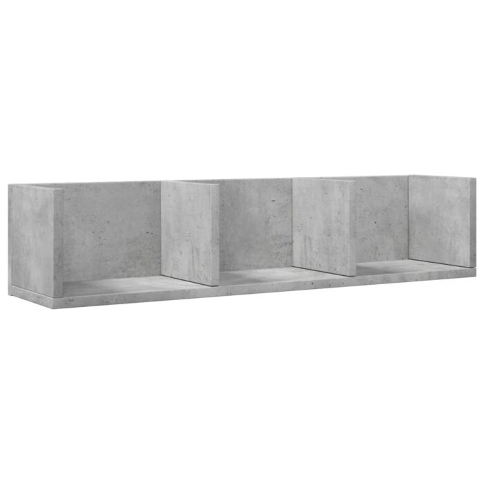 Armoires murales 2pcs gris béton 75x18x16,5cm bois d'ingénierie – Image 4