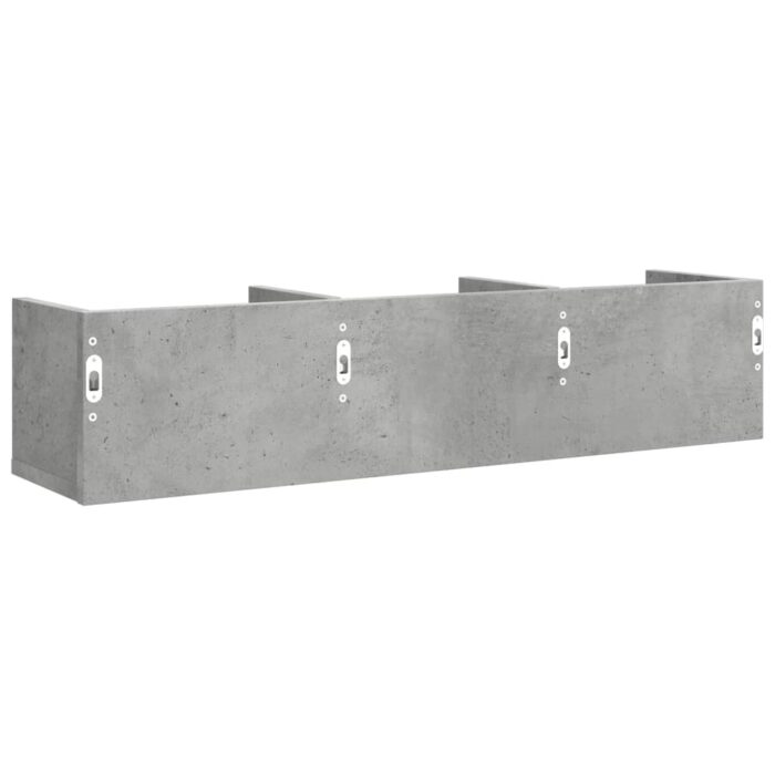 Armoires murales 2pcs gris béton 75x18x16,5cm bois d'ingénierie – Image 6