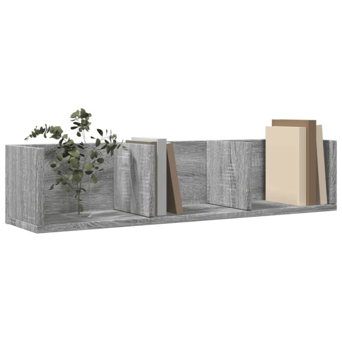 Armoires murales 2pcs sonoma gris 75x18x16,5 cm bois ingénierie – Image 2