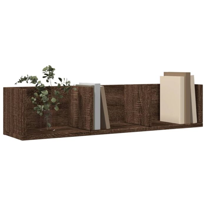 Armoires murales 2pcs chêne marron 75x18x16,5cm bois ingénierie – Image 2