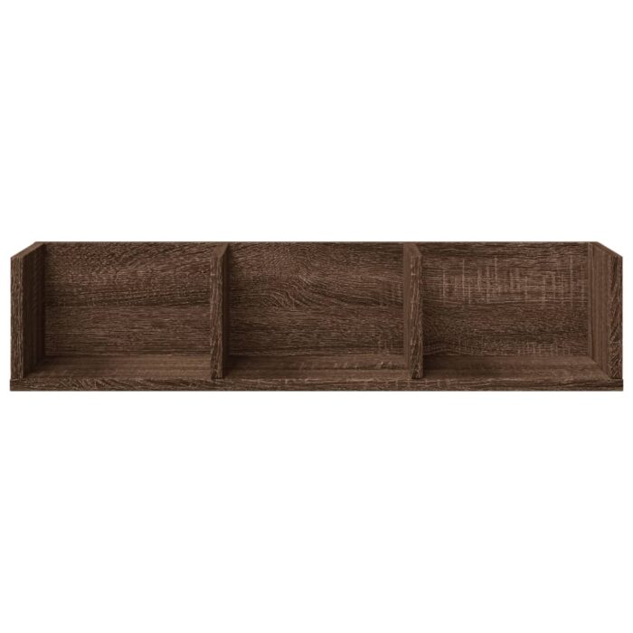 Armoires murales 2pcs chêne marron 75x18x16,5cm bois ingénierie – Image 3