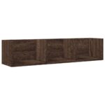 Armoires murales 2pcs chêne marron 75x18x16,5cm bois ingénierie – Image 4