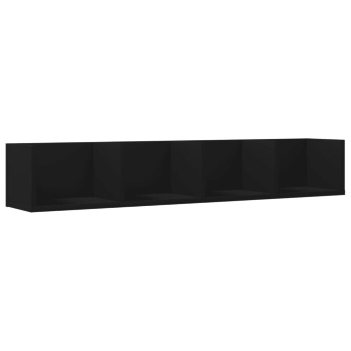 Armoires murales 2 pcs noir 99x18x16,5 cm bois d'ingénierie – Image 4