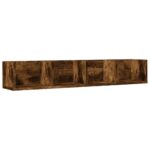 Armoires murales 2pcs chêne fumé 99x18x16,5cm bois d'ingénierie – Image 4