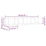 Armoires murales 2pcs chêne fumé 99x18x16,5cm bois d'ingénierie – Image 9