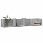 Armoires murales 2 pcs sonoma gris 99x18x16,5cm bois ingénierie – Image 2