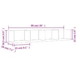 Armoire murale chêne marron 99x18x16,5 cm bois d'ingénierie – Image 8