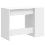 Bureau blanc 102x50x75 cm bois d'ingénierie – Image 4