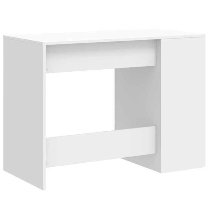 Bureau blanc 102x50x75 cm bois d'ingénierie – Image 4
