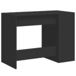 Bureau noir 102x50x75 cm bois d'ingénierie – Image 4
