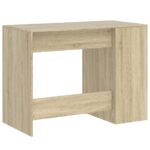 Bureau chêne sonoma 102x50x75 cm bois d'ingénierie – Image 4