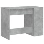 Bureau gris béton 102x50x75 cm bois d'ingénierie – Image 4