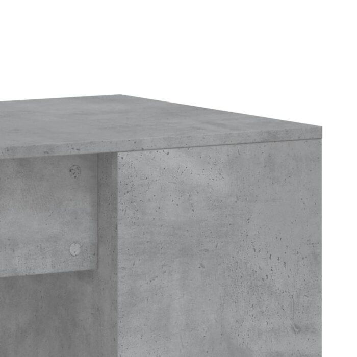 Bureau gris béton 102x50x75 cm bois d'ingénierie – Image 5