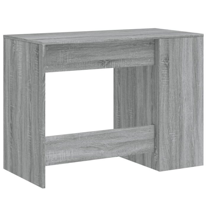 Bureau sonoma gris 102x50x75 cm bois d'ingénierie – Image 4