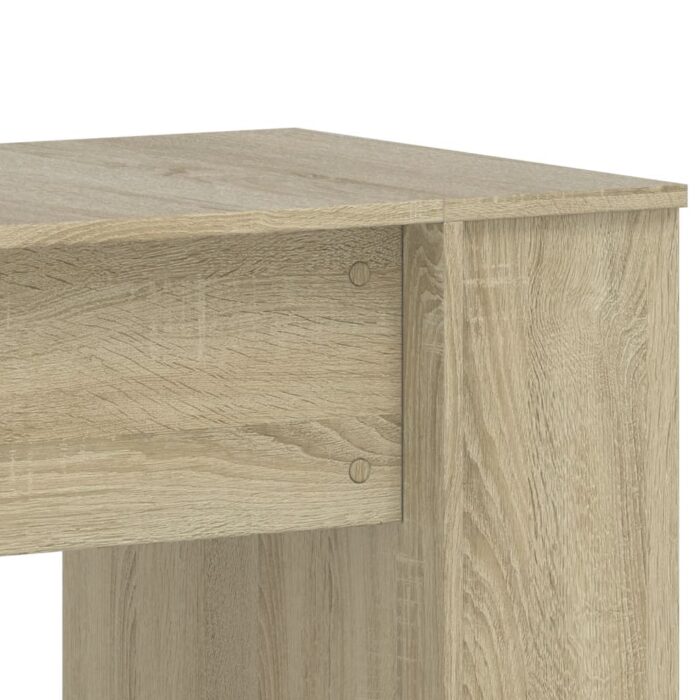 Bureau chêne sonoma 140x50x75 cm bois d'ingénierie – Image 5