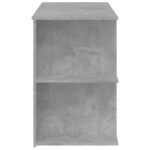 Bureau gris béton 140x50x75 cm bois d'ingénierie – Image 3