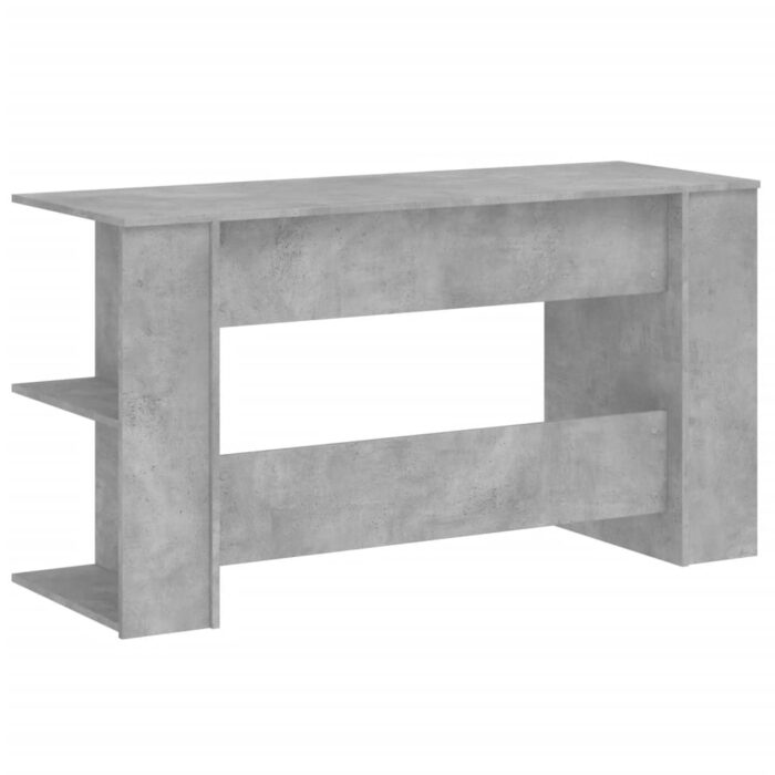 Bureau gris béton 140x50x75 cm bois d'ingénierie – Image 4