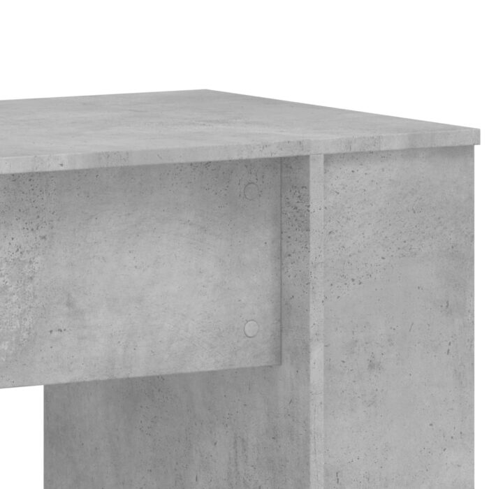Bureau gris béton 140x50x75 cm bois d'ingénierie – Image 5