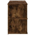 Bureau chêne fumé 140x50x75 cm bois d'ingénierie – Image 3