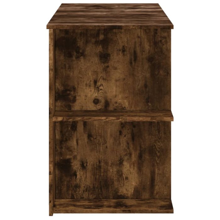 Bureau chêne fumé 140x50x75 cm bois d'ingénierie – Image 3