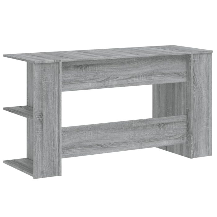 Bureau sonoma gris 140x50x75 cm bois d'ingénierie – Image 4