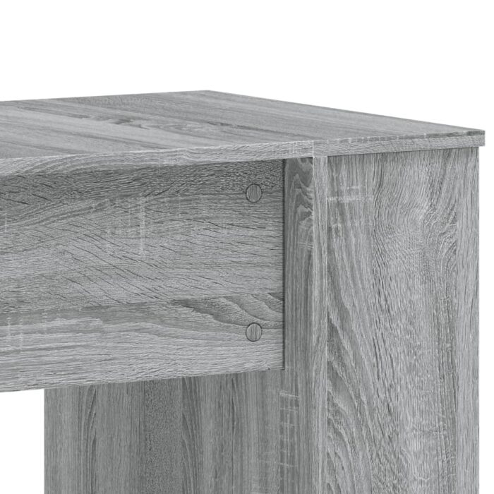 Bureau sonoma gris 140x50x75 cm bois d'ingénierie – Image 5