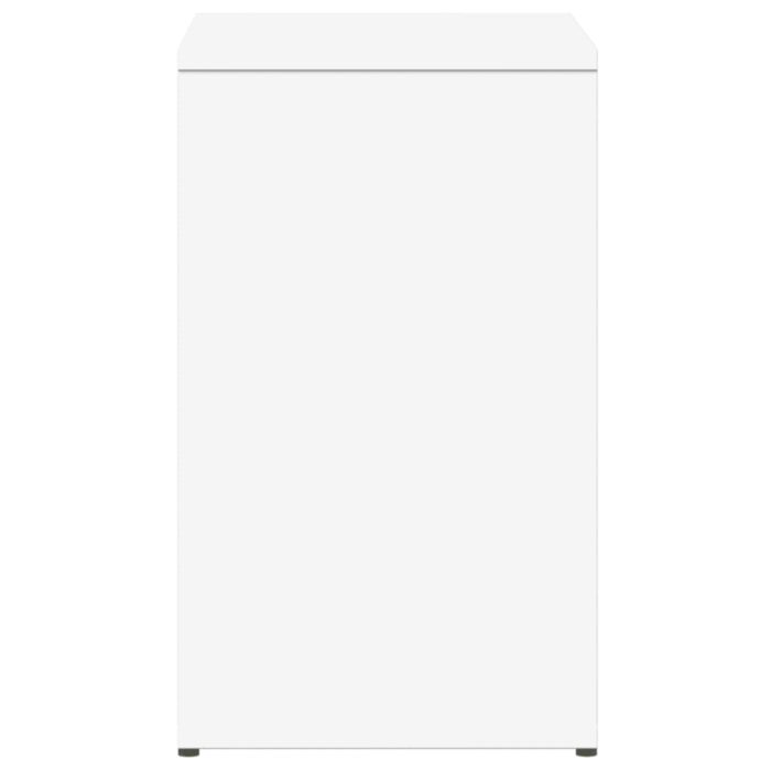 Table d'appoint blanc 50x30x50 cm bois d’ingénierie – Image 4