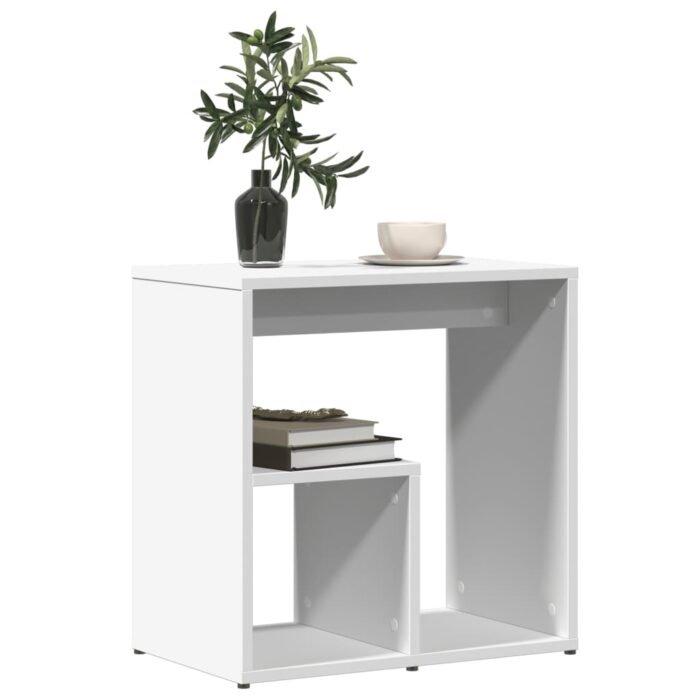 Tables d'appoint 2 pcs blanc 50x30x50 cm bois d’ingénierie – Image 2
