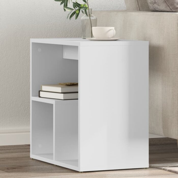 Tables d'appoint 2 pcs blanc 50x30x50 cm bois d’ingénierie – Image 1