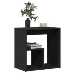 Tables d'appoint 2 pcs noir 50x30x50 cm bois d’ingénierie – Image 2
