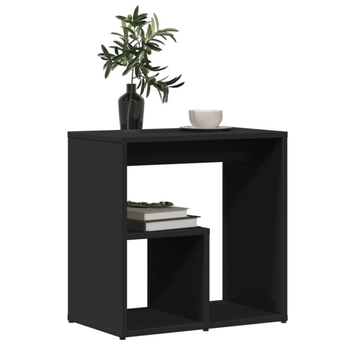 Tables d'appoint 2 pcs noir 50x30x50 cm bois d’ingénierie – Image 2