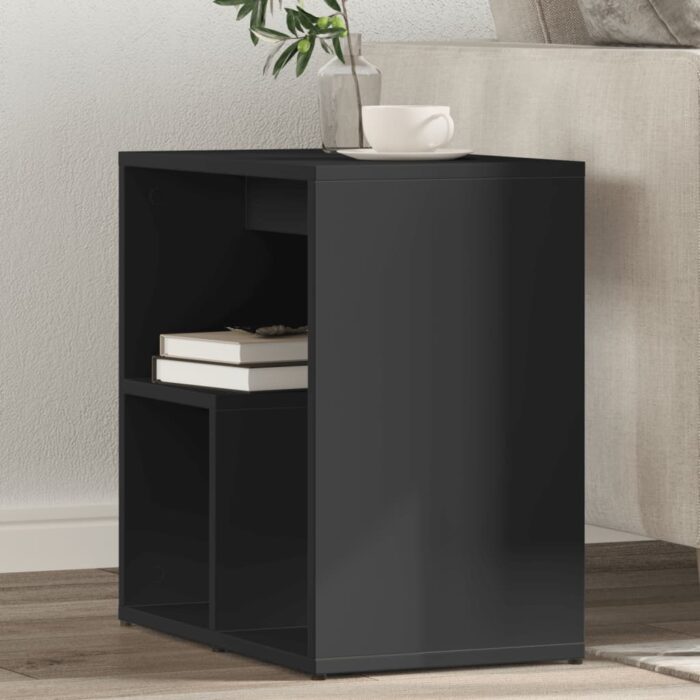 Tables d'appoint 2 pcs noir 50x30x50 cm bois d’ingénierie – Image 1