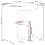 Tables d'appoint 2 pcs chêne sonoma 50x30x50 cm bois ingénierie – Image 9