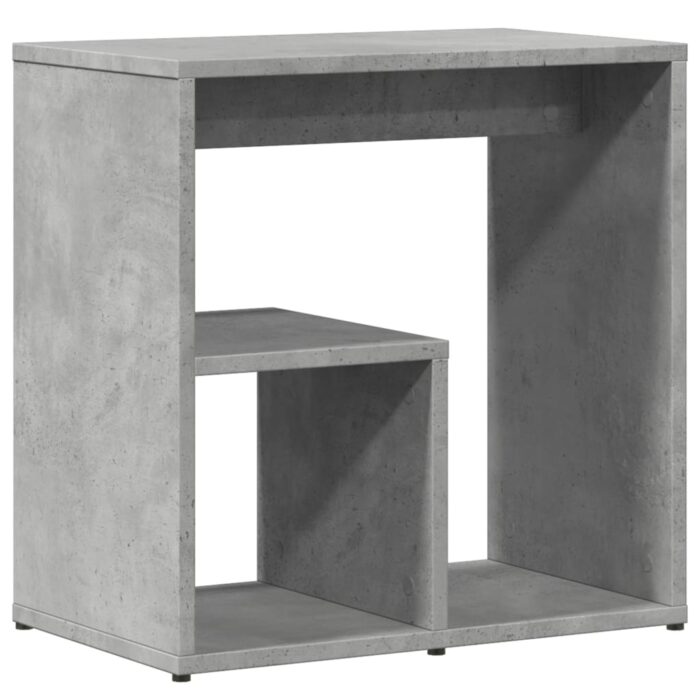 Tables d'appoint 2 pcs gris béton 50x30x50 cm bois d'ingénierie – Image 3