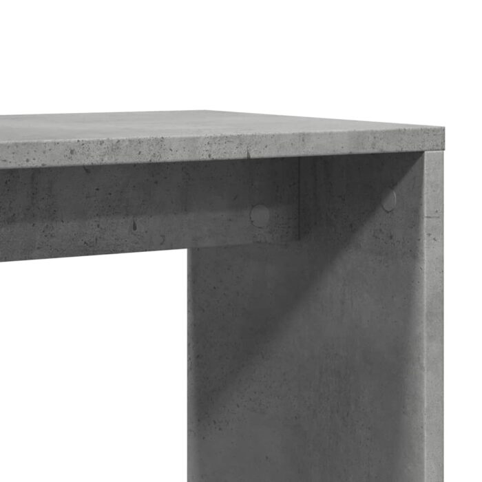 Tables d'appoint 2 pcs gris béton 50x30x50 cm bois d'ingénierie – Image 7