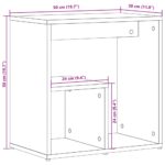 Tables d'appoint 2 pcs sonoma gris 50x30x50cm bois d'ingénierie – Image 9