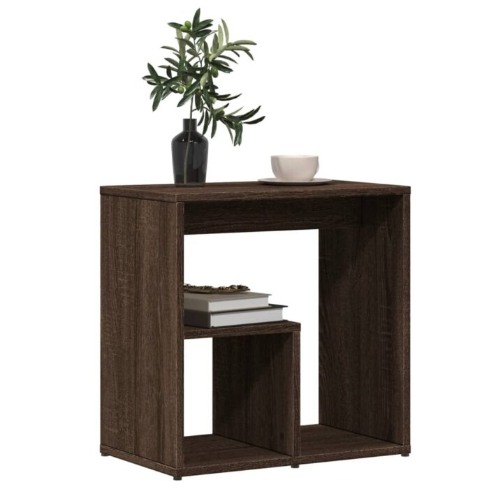 Tables d'appoint 2 pcs chêne marron 50x30x50 cm bois ingénierie – Image 2